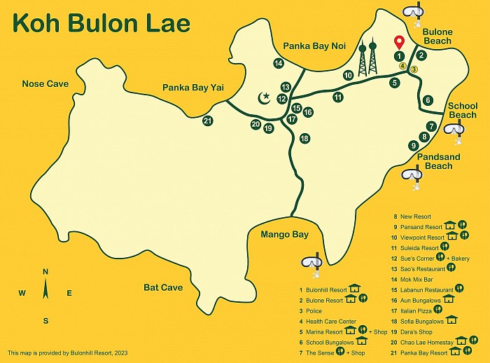 Map of Koh Bulon