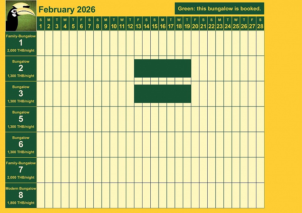 bookings February 2026